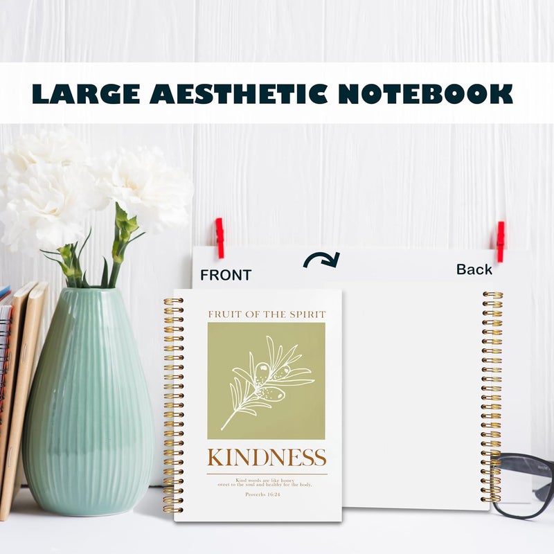 BearCake Bible Notebooks for Note Taking,Bible Journaling Notebook,Christian Notebook Journal,Fruit of the Spirit Kindness Christian Gifts for Women，Spiral Notebook 5.5x8.3 - Image 4